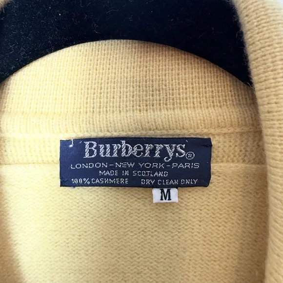 Burberry Vintage yellow cardigan double-breasted design Size Medium (I) - Picture 3 of 5